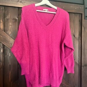 Z Supply Women's Pink V-Neck Sweater
